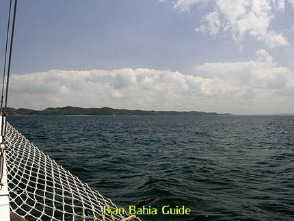 sailing to the islands Frades and Itaparica in the All Saint's Bay / Baia de Todos os Santos (second largest bay or the world) during the island trip with Ivan Salvador da Bahia & official tour guide