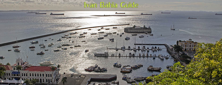 Blick auf Allerheiligen Bucht die zweitgrößte Bucht der Welt, mit Ivan Bahia Guide, Reiseführer in Salvador, Brasilien